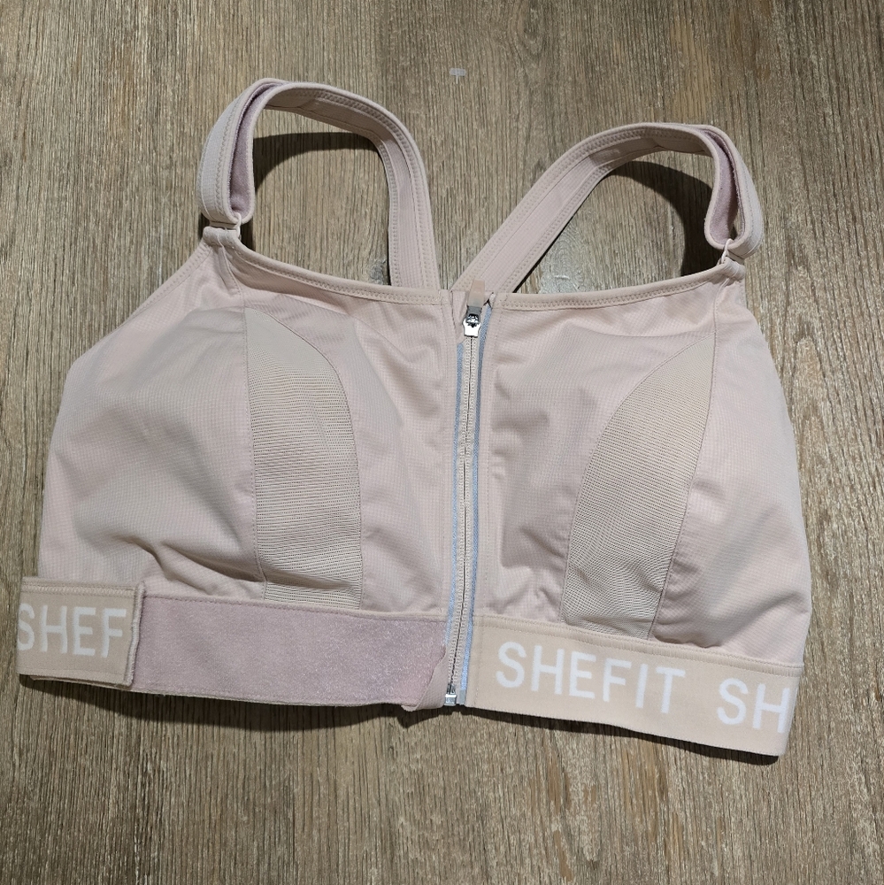 Shefit Ultimate Sports Bra Sandstorm Light Pink Fully Adjustable Size 5Luxe